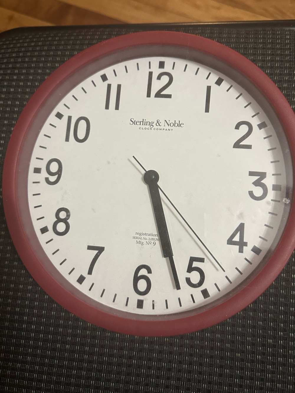 Sterling & Noble Red Wall Clock - Modern Home Wall Decor